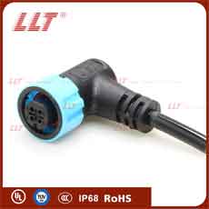 M12 injection type male connector female pin 90 degree