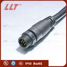M12 injection type female connector male pin