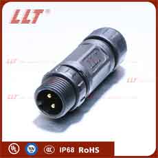 M12 assembled female connector male pin